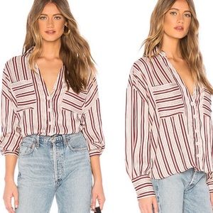 Free People Mad About You buttoned front top